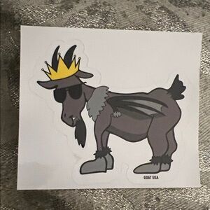 GOAT USA Sticker with Crown and Sunglasses